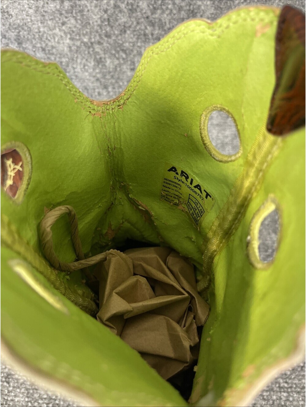 Ariat Ladies Rodeobaby Rocker Cowboy Boots Tattoo Themed Live Ride 7.5 - Picture 11 of 14